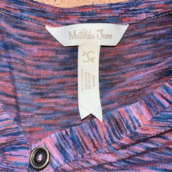 Matilda Jane Womens Long Sleeve Top Size L Purple Pink Relaxed Style - Picture 7 of 9